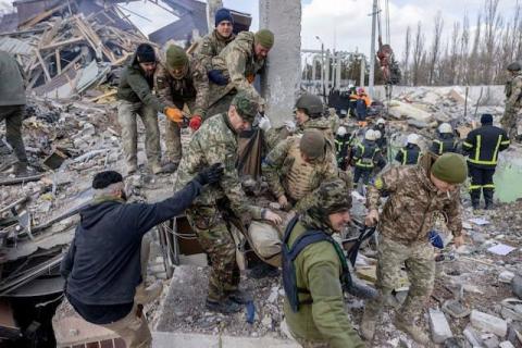 Yesterday orcs with a rocket hit our sleeping soldiers, rescue operation still goes