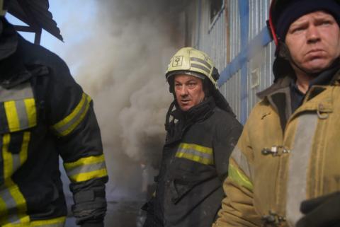 In Kyiv, rescuers are eliminating the consequences of enemy shelling in the Shevchenkivskyi district