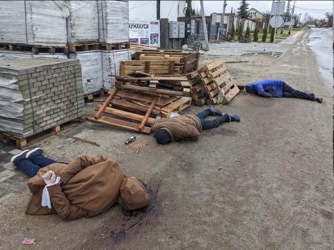 British Foreign Secretary Liz Trass reacted to the horrific photos of tortured Ukrainians