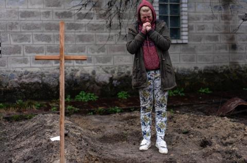 British Foreign Secretary Liz Trass reacted to the horrific photos of tortured Ukrainians