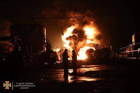 Occupiers fired at a plant in Novomoskovsk and an oil depot in the Sinelnikovsky district