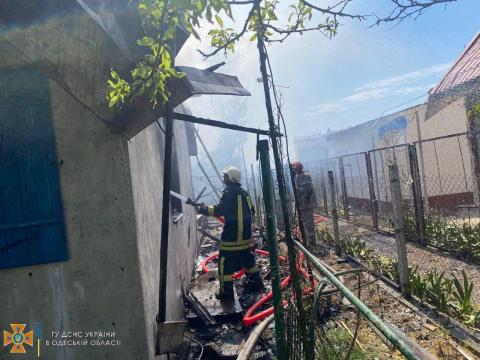 Rescuers eliminate the consequences of a missile strike in the Odessa region