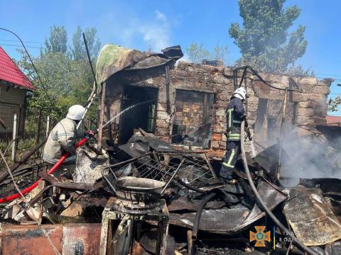 Rescuers eliminate the consequences of a missile strike in the Odessa region