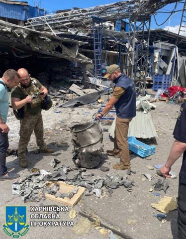 Consequences of the shelling of the Industrial District of Kharkiv