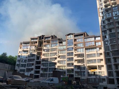 Search and rescue operations are underway in a residential building in the Shevchenkivskyi district where the rocket hit