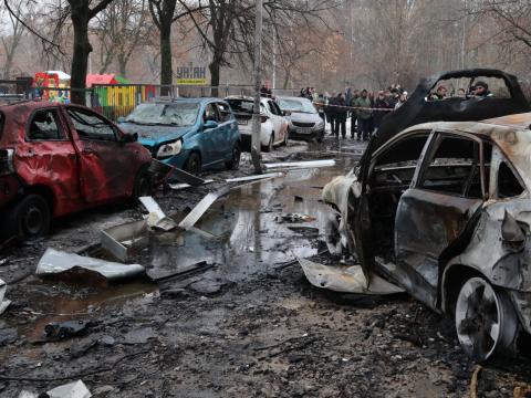 Kyiv. Tonight, the Rashists launched a massive rocket attack on the capital
