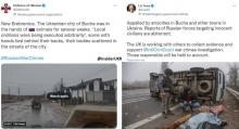 British Foreign Secretary Liz Trass reacted to the horrific photos of tortured Ukrainians