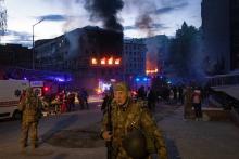 In Kyiv, a residential building was partially destroyed as a result of enemy shelling