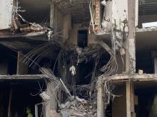 This is the consequences of a Russian missile hitting an apartment building in Kyiv's Shevchenkivskyi district