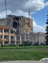 At least seven people, including an 11-year-old child, were injured in a rocket attack on downtown Lozova
