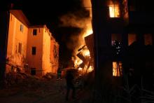 In Kharkiv, rescuers contained a fire in a residential building fired upon by the rushists